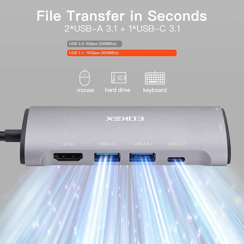 داک 8 پورت لپ تاب برند EOKEX FX-2225 — تصویر ۴