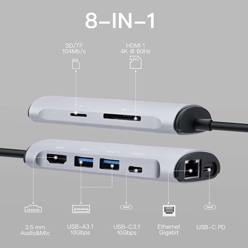 داک 8 پورت لپ تاب برند EOKEX FX-2225 — تصویر ۲
