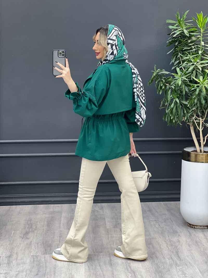 مانتو لینن ژیله دار دلوین کد 4291 — تصویر ۸