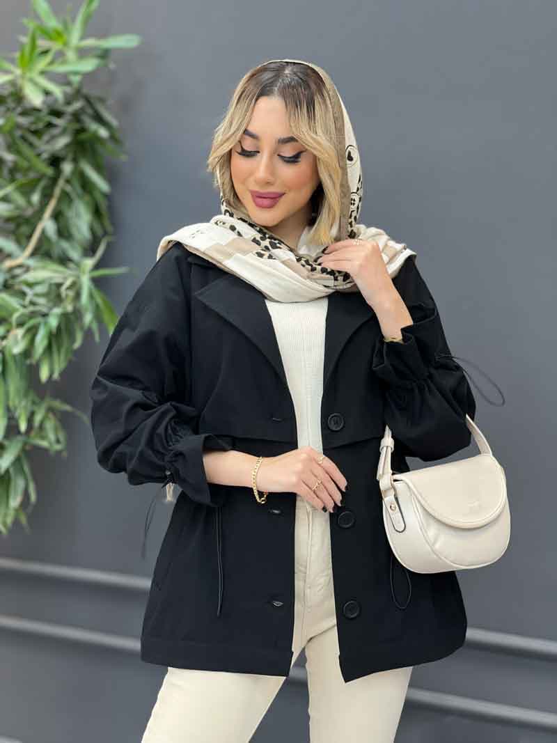 مانتو لینن ژیله دار دلوین کد 4291 — تصویر ۵