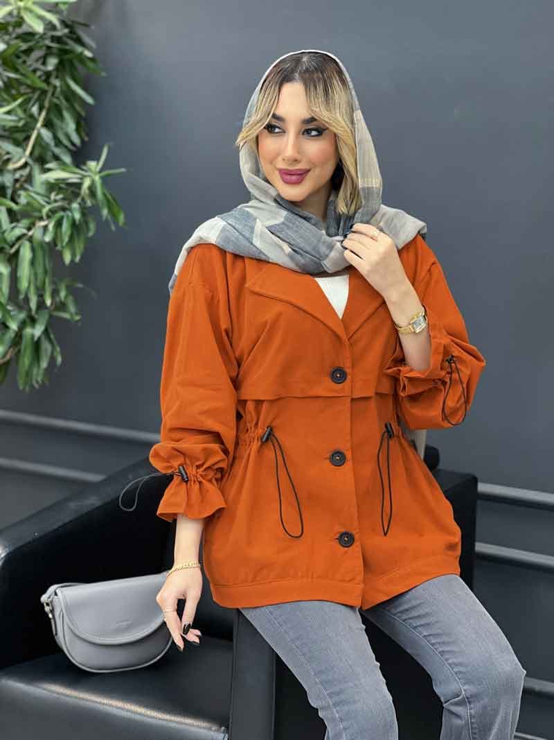 مانتو لینن ژیله دار دلوین کد 4291 — تصویر ۷