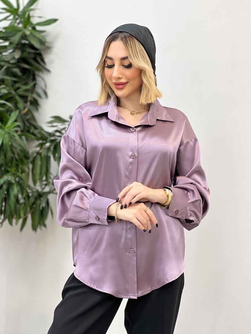 شومیز ساتن سلین کد 4309 — تصویر ۷