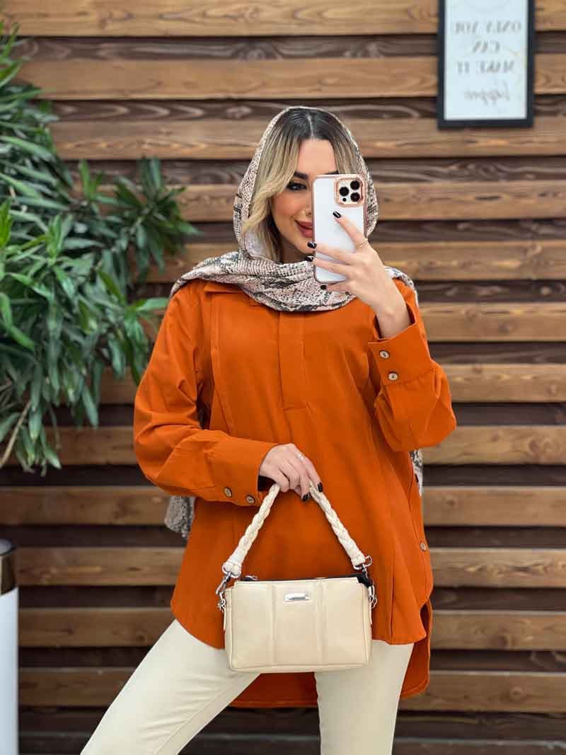 مانتو لینن جلو بسته کد 4292 — تصویر ۶