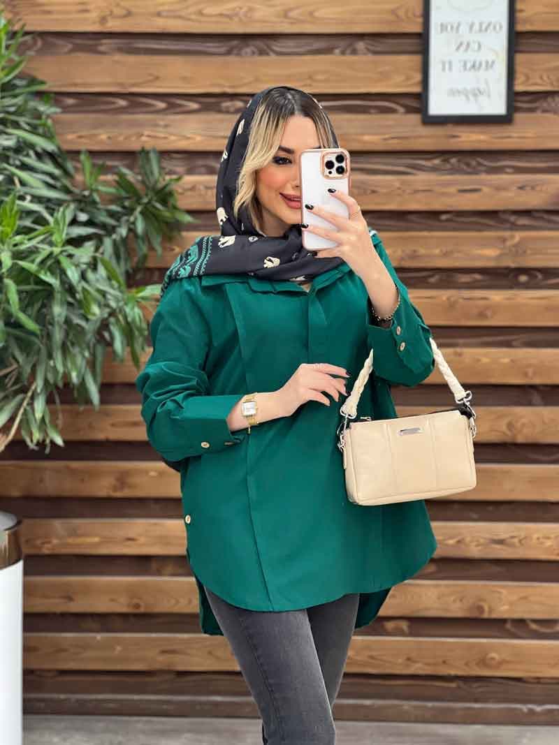 مانتو لینن جلو بسته کد 4292 — تصویر ۴