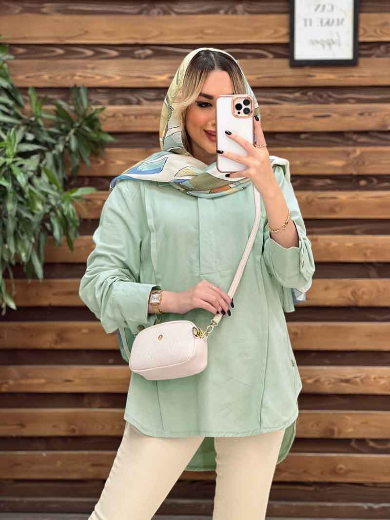 مانتو لینن جلو بسته کد 4292 — تصویر ۸