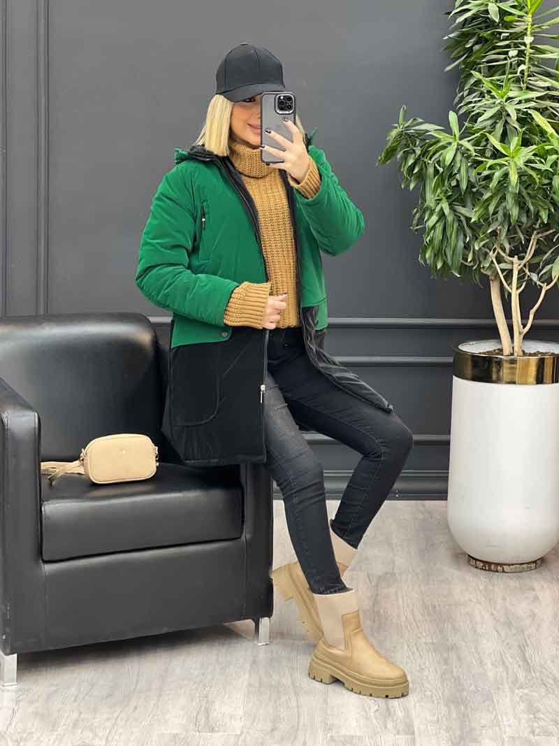 کاپشن ترکیبی دو رنگ سیلیکونی کد 3663 — تصویر ۸