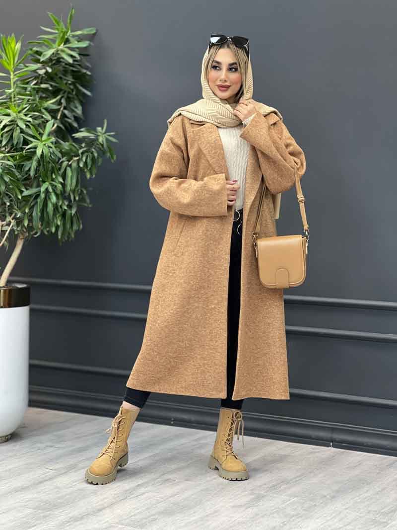 پالتو بلند جلو باز کد 4070 — تصویر ۷