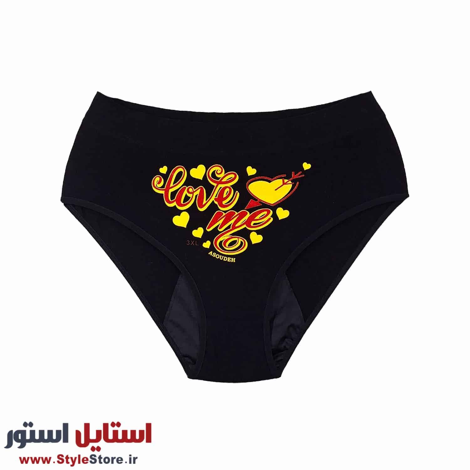 شورتکس زنانه مدل Love Me کد 1370 رنگ مشکی
