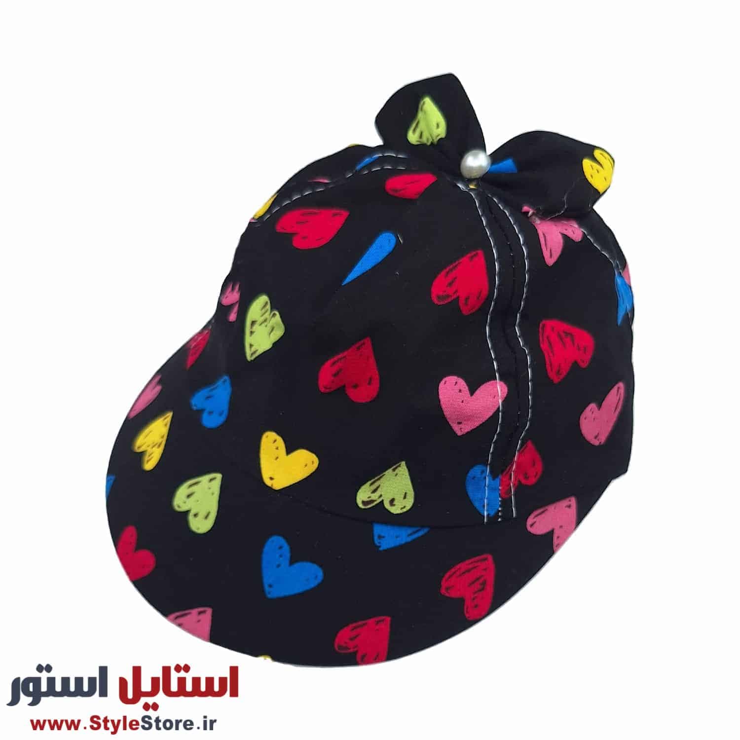 کلاه آفتابگیر بچگانه طرح قلب کد 1323