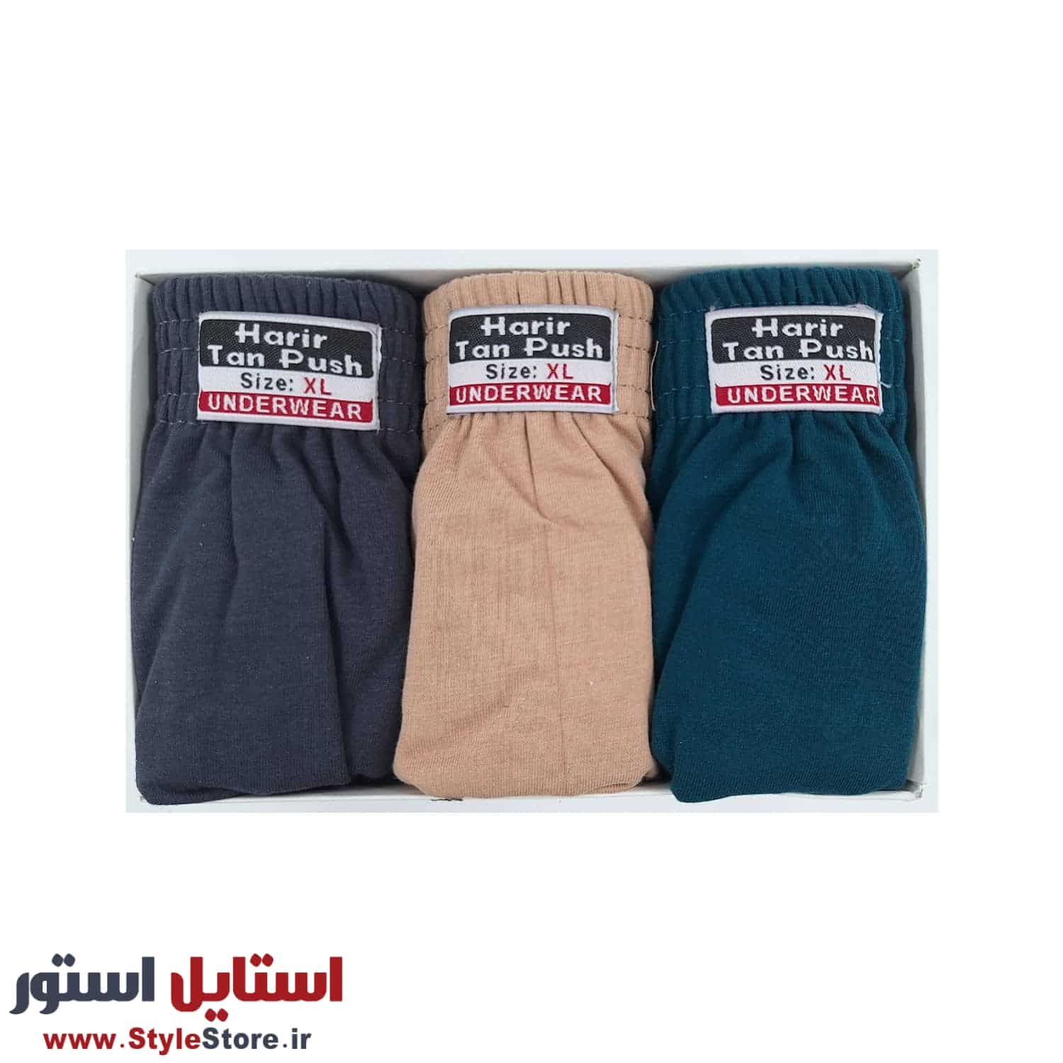 شورت مردانه حریر تن پوش اسلیپ کد 1359 – 3 عددی — تصویر ۲