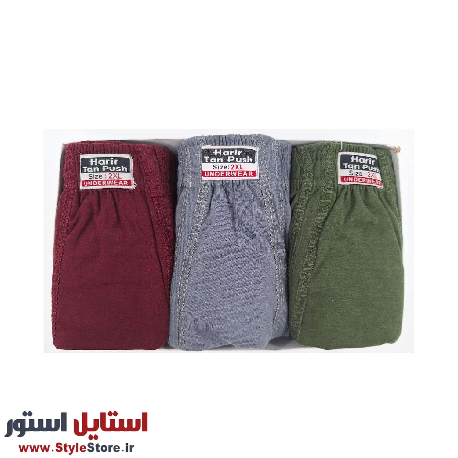 شورت مردانه پادار حریر تن پوش – 3 عددی — تصویر ۳