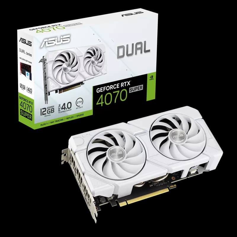 کارت گرافیک مدل ASUS Dual GeForce RTX 4070 SUPER EVO White ایسوس