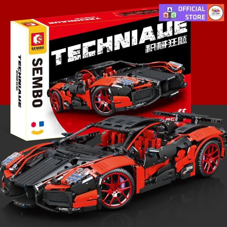 لگو ماشین کنترلی فراری TECHNIAUE برند SEMBO کد 701026 — تصویر ۳