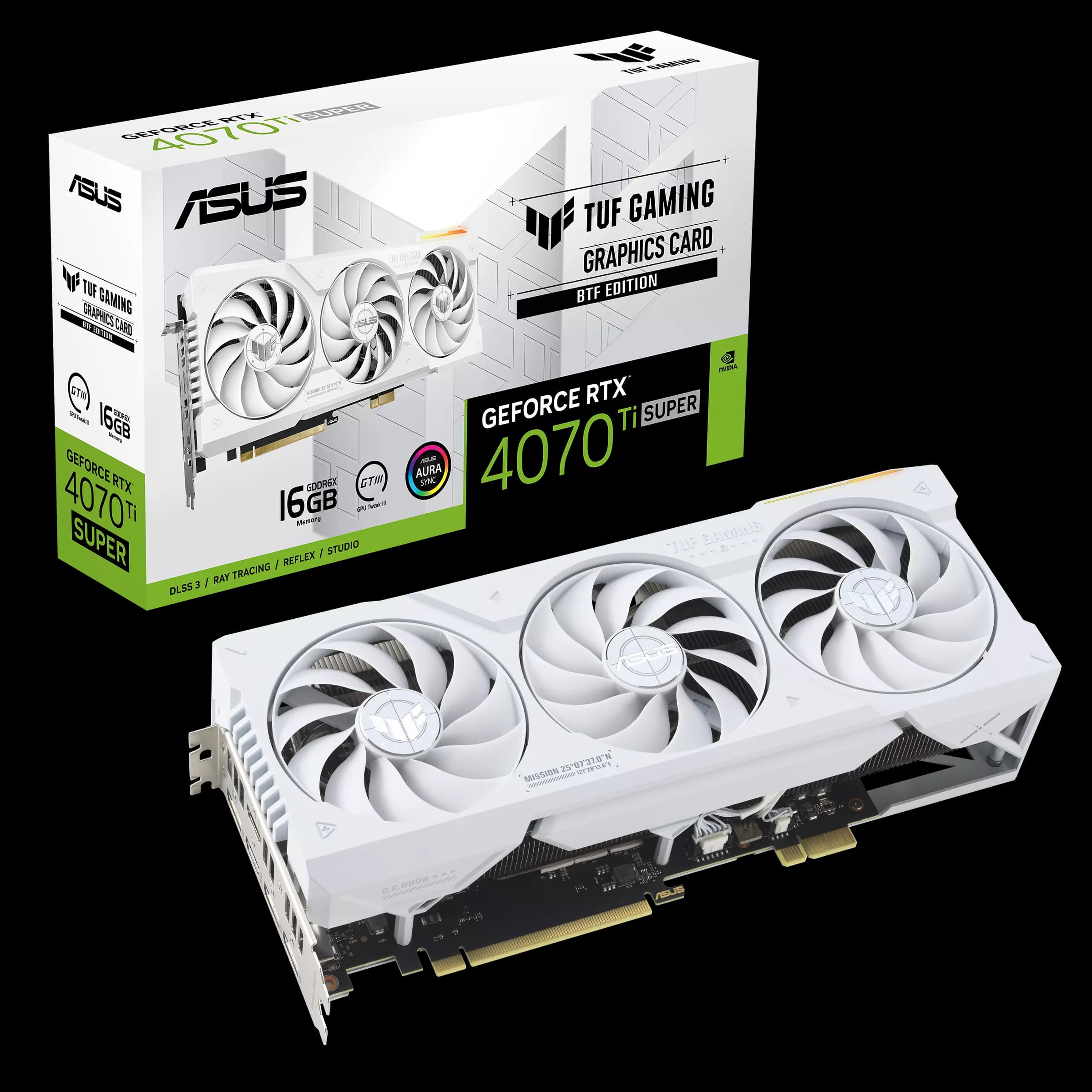کارت گرافیک مدل ASUS TUF Gaming GeForce RTX 4070 Ti SUPER BTF White ایسوس