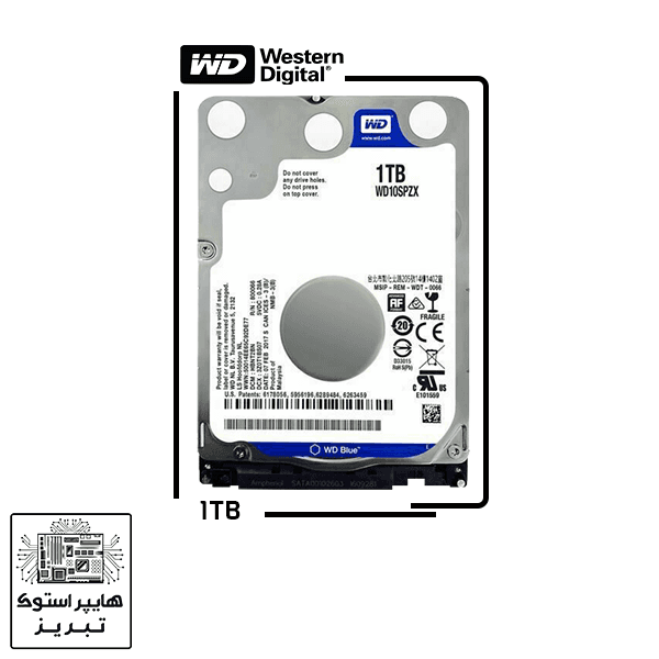 هارددیسک اینترنال لپ تاپی وسترن دیجیتال آبی مدل WESTERN DIGITAL WD10SPZX‎‎‎ 1TB
