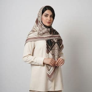 روسری زنانه مدل ابریشم توییل کد H03 — تصویر ۱۰