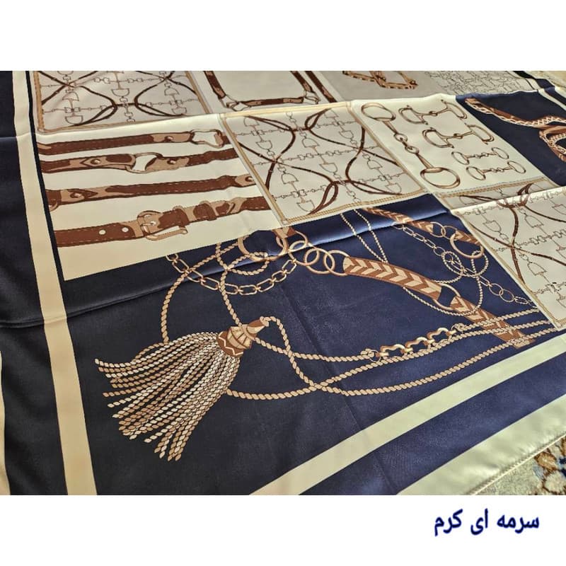روسری زنانه مدل ابریشم توییل کد H03 — تصویر ۶