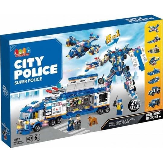لگو 8in1 تریلی پلیس مدل CITY POLICE برند JBLT کد 9522 — تصویر ۳