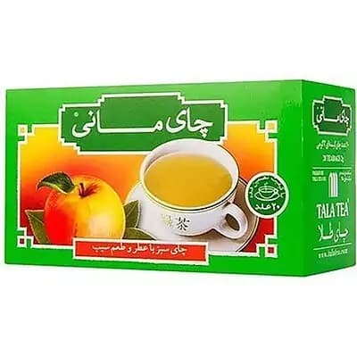 چای سبز کیسه ای با عطر سیب چای مانی (20عددی) کد 4532