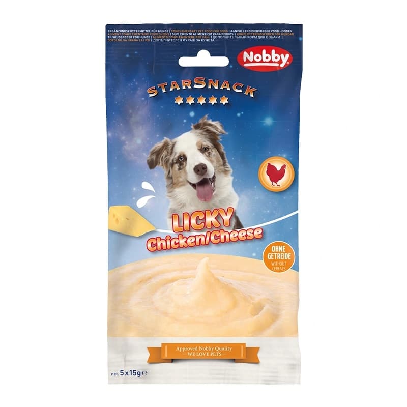 بستنی سگ نوبی با طعم مرغ و پنیر بسته 5 عددی