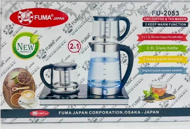 چای ساز فوما مدل FU-2053 دو قوری استفاده بصورت روهمی و کنارهمی — تصویر ۵