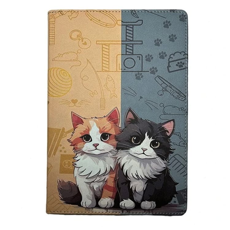 کیف کلاسوری تبلت سامسونگ (X230/X236) Galaxy Tab A11 Plus مدل گربه طرح دار فانتزی چرمی دوردوخت 11 اینچ