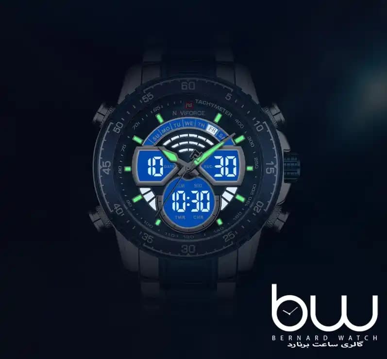 ساعت نیوی فورس مردانه | Naviforce 9189 Silver Blue — تصویر ۲