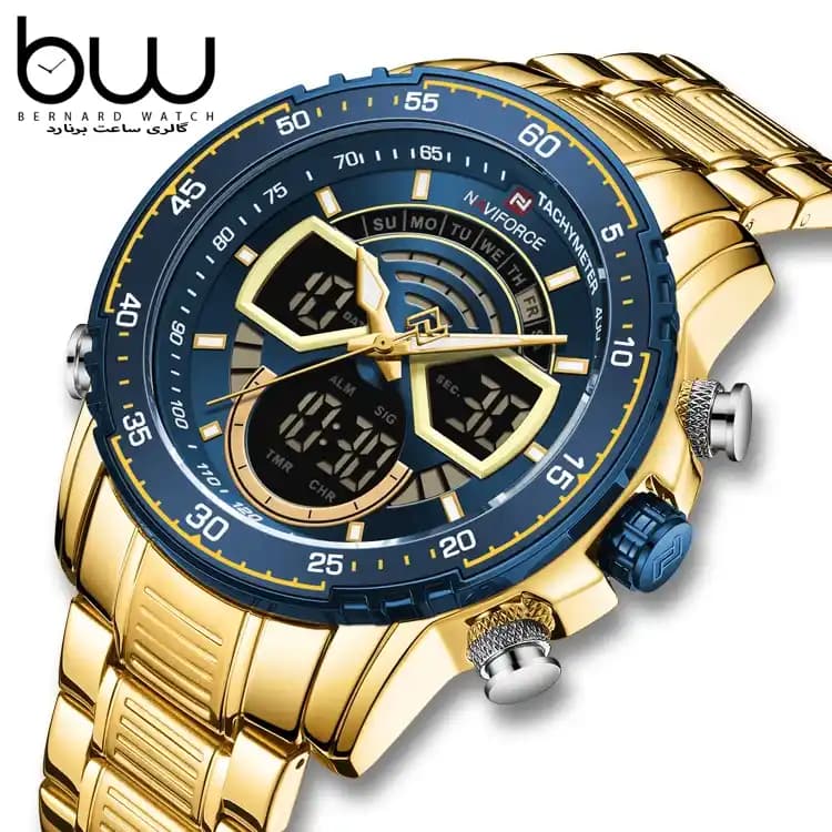 ساعت نیوی فورس مردانه | Naviforce 9189 Gold — تصویر ۲