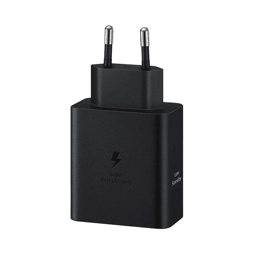 شارژر دیواری سامسونگ مدل EP-T5020XBEGWW دو پورت USB‑C با توان 50 وات و پشتیبانی از Super Fast Charging 2.0 — تصویر ۲