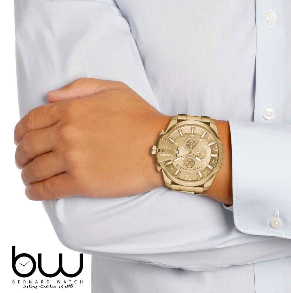 ساعت مردانه دیزل شاخدار / DIESEL Mega Chief DZ-4360 Gold — تصویر ۲
