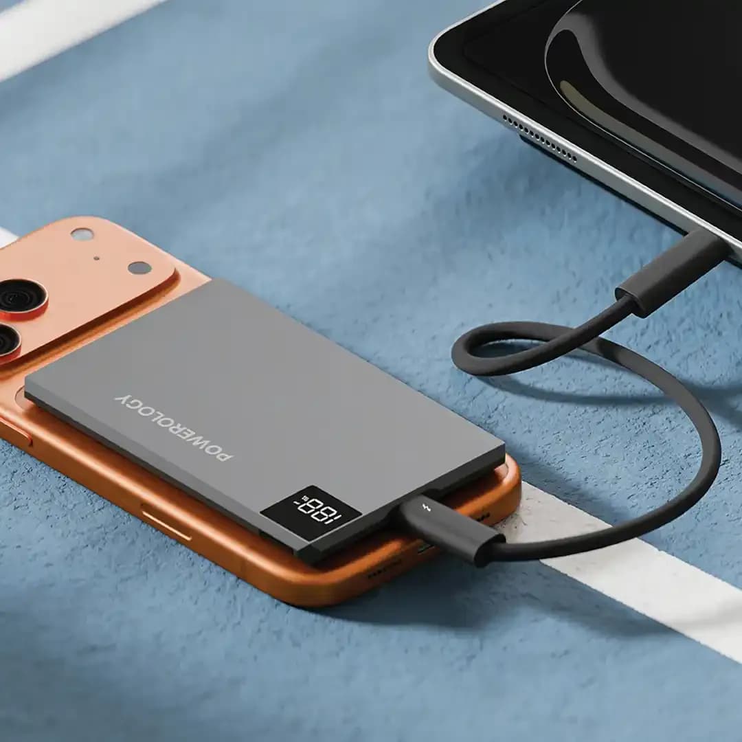 پاوربانک مگ سیف پاورولوژی Powerology Tender 5000mAh MagSafe Power Bank PPBCHA107GY — تصویر ۵