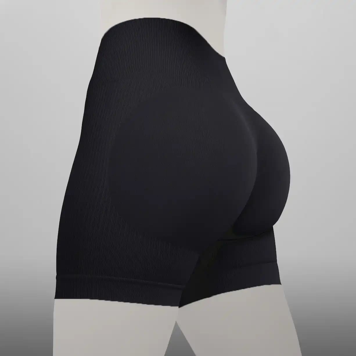 شورتک اورجینال پشت چین دار سیملس مشکی SH-K12