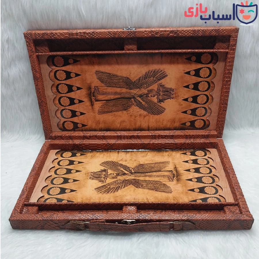 تخته نرد چوبی MDF چرمی کیفی کد 139 — تصویر ۲