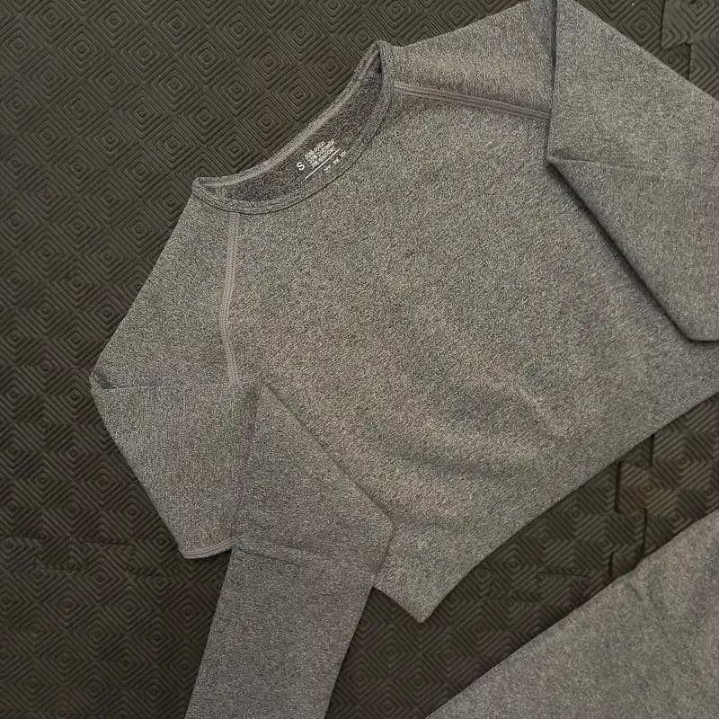ست اورجینال کراپ آستین بلند و لگ سیملس SO-F25 — تصویر ۵