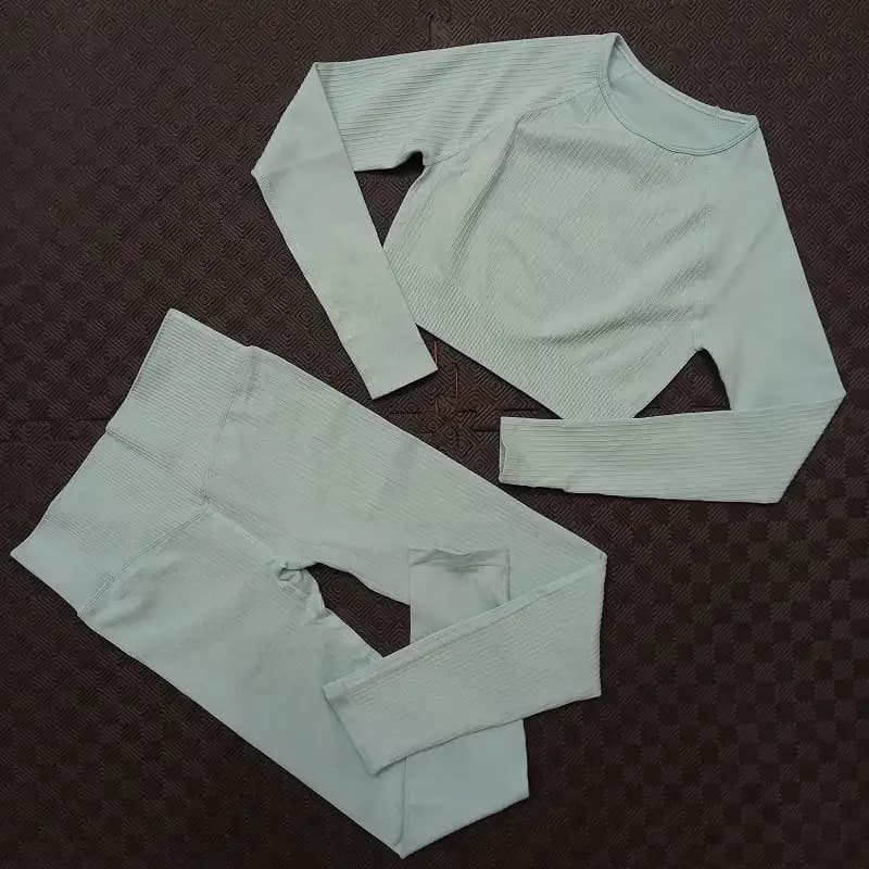 ست اورجینال کراپ و لگ سیملس کبریتی SO-K014 — تصویر ۳