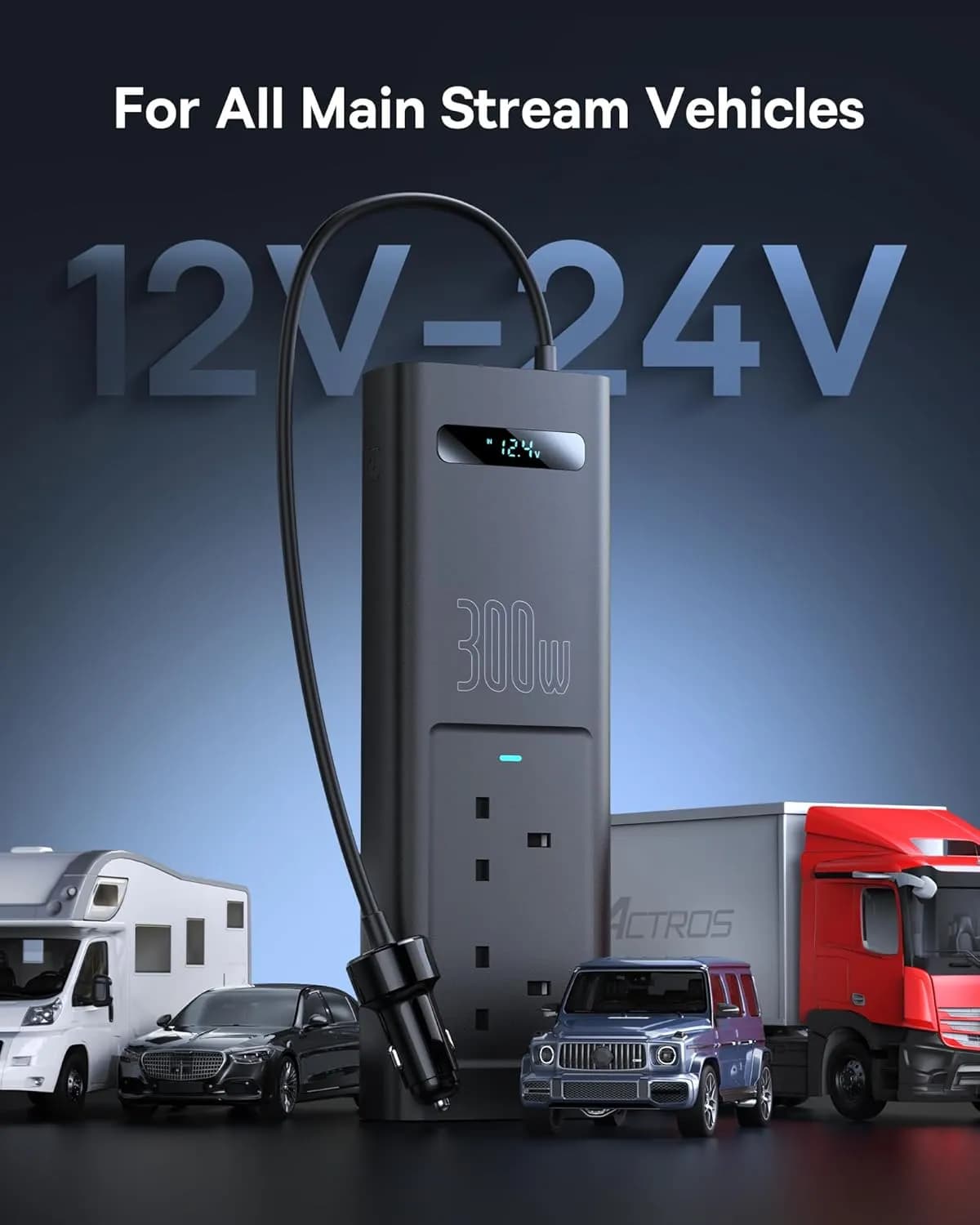 اینورتر 300 وات بیسوس Baseus 300W Car Power Inverter BS-CI30-05 — تصویر ۸