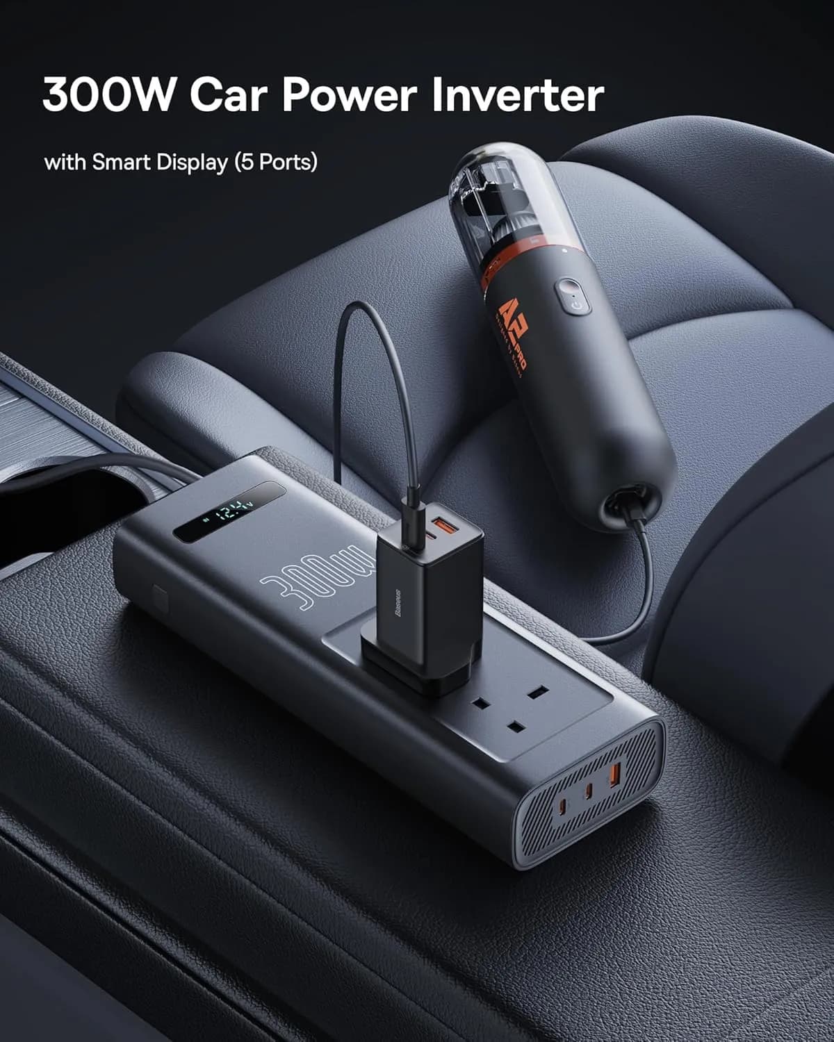 اینورتر 300 وات بیسوس Baseus 300W Car Power Inverter BS-CI30-05 — تصویر ۴
