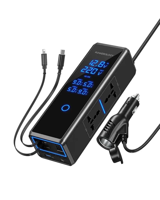 اینورتر 300 وات پاورولوژی Powerology 300W Power Inverter PWCPI300W
