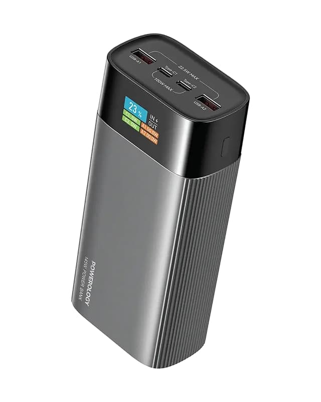 پاوربانک 40000 میلی آمپر پاورولوژی Powerology VoltEdge 40000mAh Power Bank PPBCHA87GY