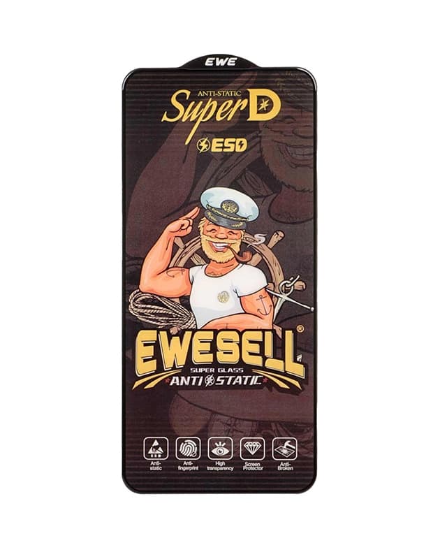 محافظ صفحه نمایش شیشه ای سامسونگ Full Cover Super D Esd Ewesell کد 1281770