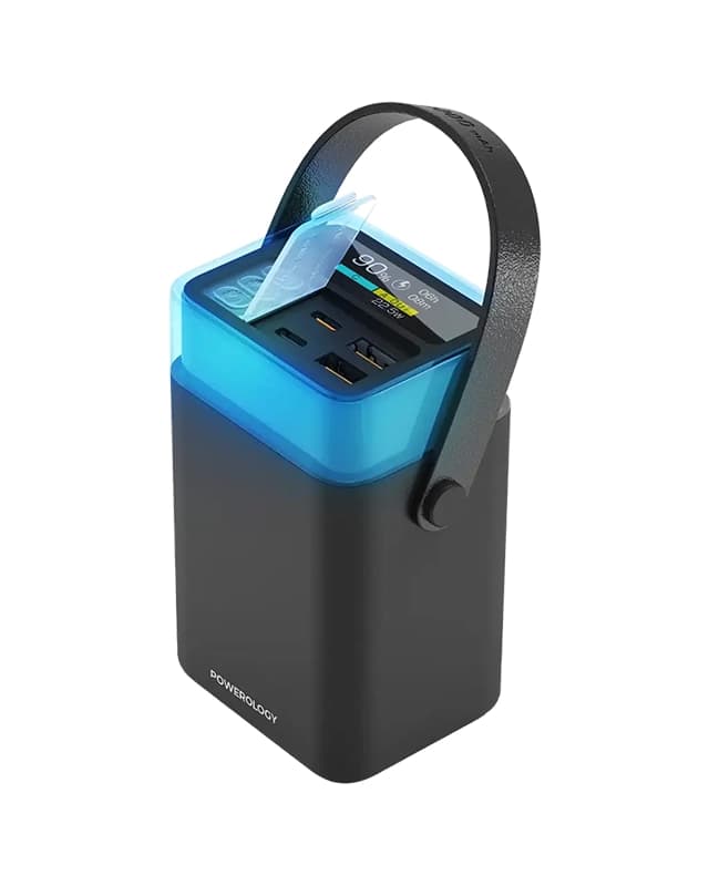 پاوربانک 40000 میلی آمپر پاورولوژی Powerology Halo Beam 40000mAh Power Bank PPBCHA92BK