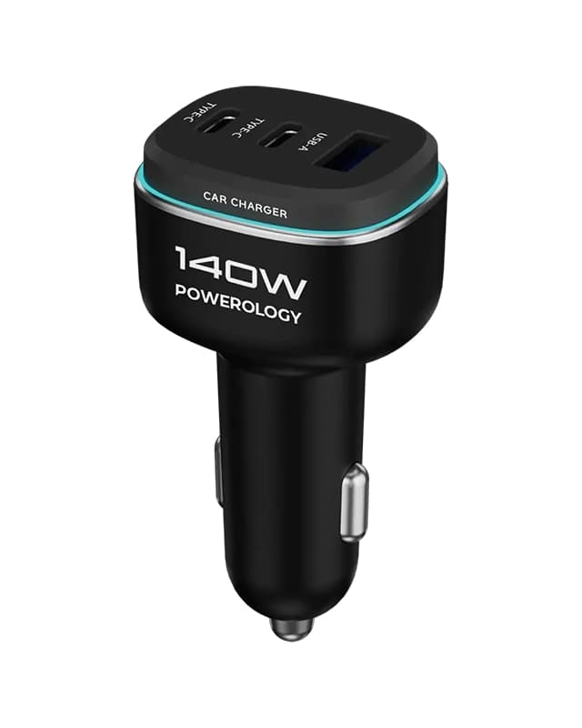 شارژر فندکی پاورولوژی Powerology 140W Car Charger PCCSR025