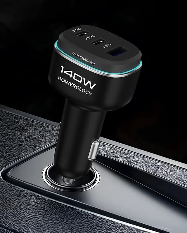 شارژر فندکی پاورولوژی Powerology 140W Car Charger PCCSR025 — تصویر ۳