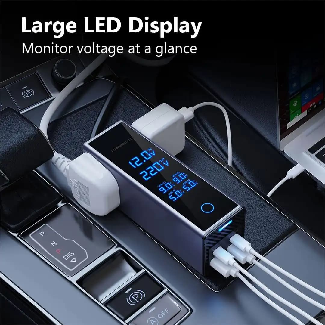 اینورتر 300 وات پاورولوژی Powerology 300W Power Inverter PWC044 — تصویر ۵