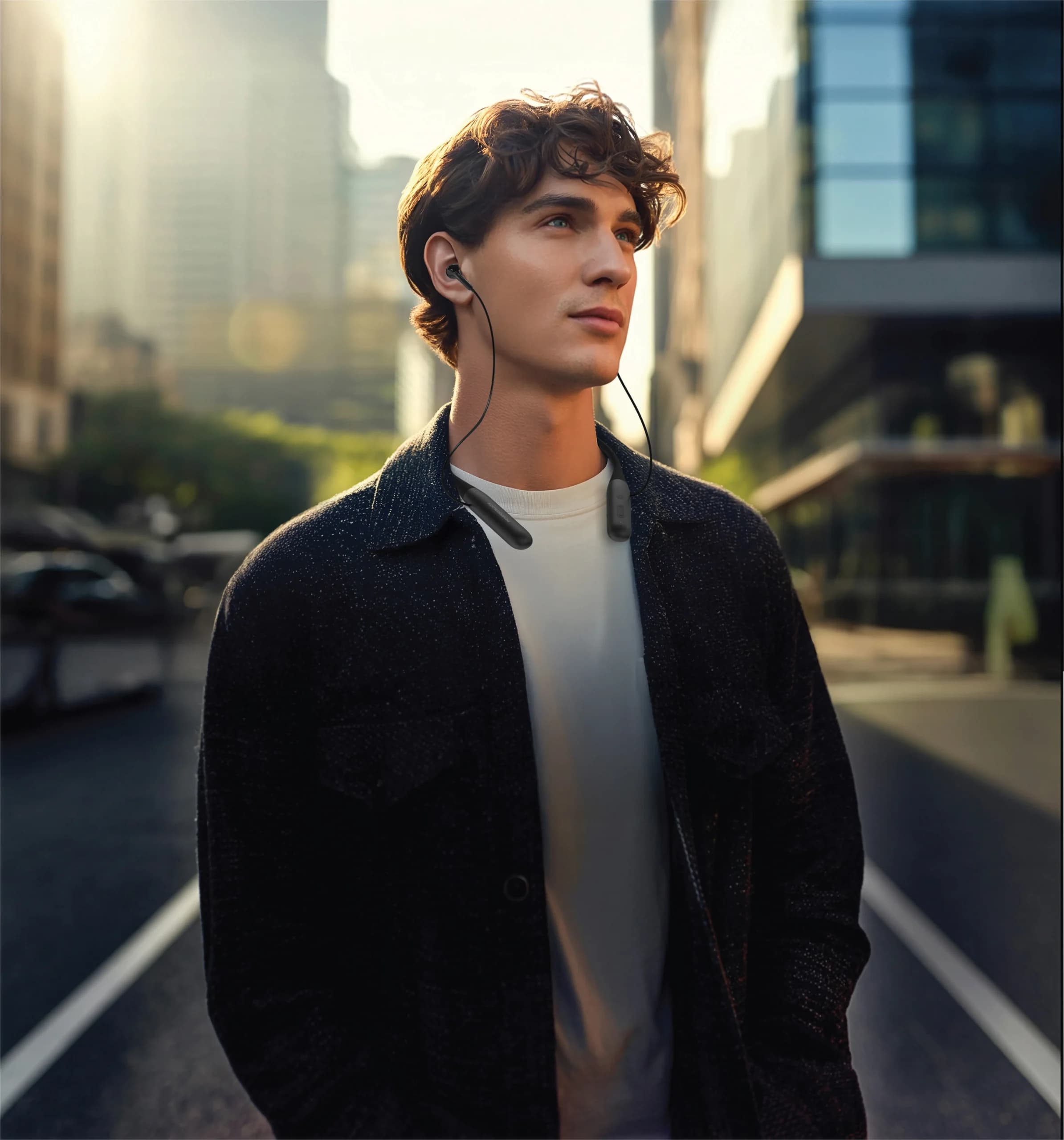 هدفون گردنی پاورولوژی Powerology Toneflex ENC Wireless Neckband — تصویر ۵