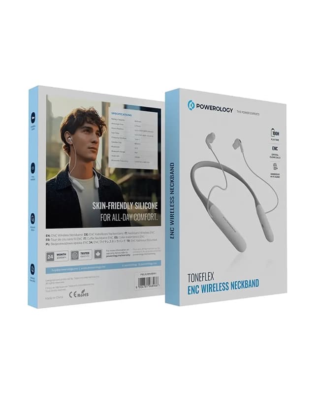 هدفون گردنی پاورولوژی Powerology Toneflex ENC Wireless Neckband — تصویر ۲