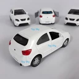 اسباب بازی - ماکت ماشین - تیبا 2 (هاچ بک) - (Hatchback) Tiba 2 - فلزی - عقبکش - دربهای جلو بازشو - رنگ سفید — تصویر ۴
