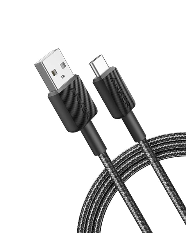 کابل شارژ USB-C به USB-A انکر Anker 322 USB-A to USB-C Cable Braided 1.8m A81H6