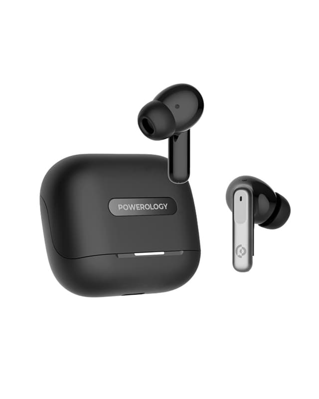 هدفون بی سیم پاورولوژی Powerology 6 Mic Hybrid ANC + ENC Earbuds PWLAU010