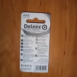 باطری نیم قلم دو عددی Deleex — تصویر ۳
